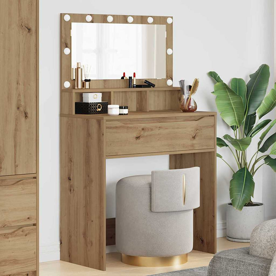 Slaapkamer Kaptafels met lade Artisan Eiken 80 x 39,6 x 135 cm
