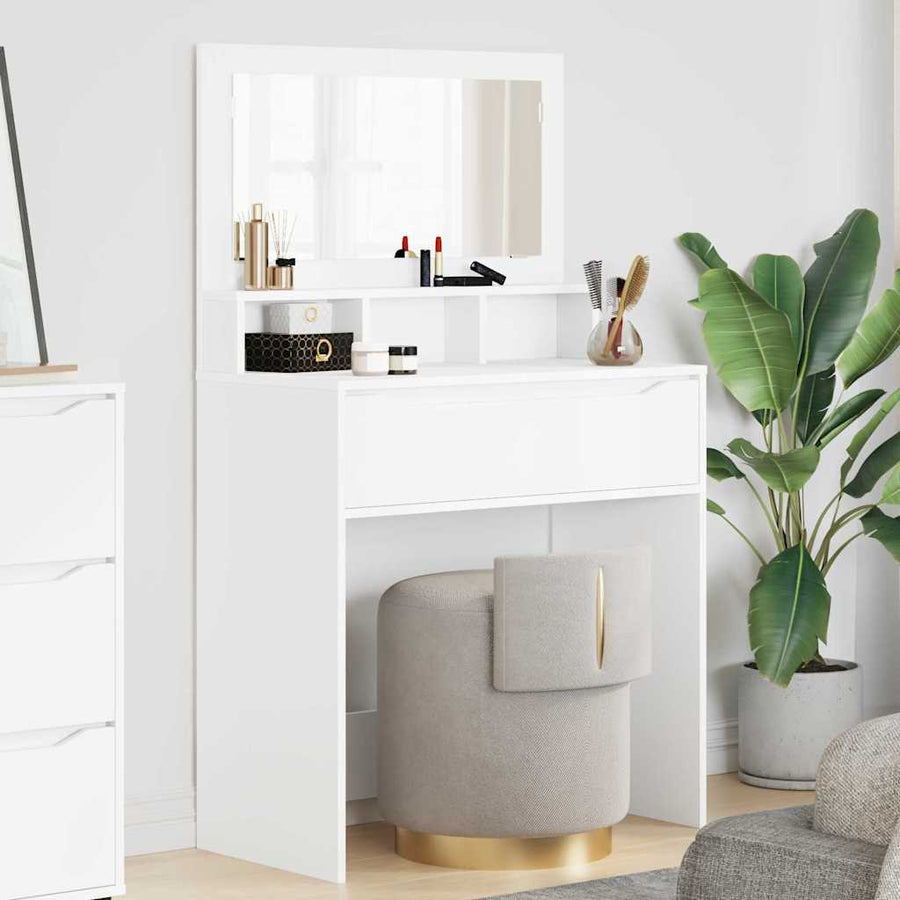 Slaapkamer Kaptafels Wit 80 x 39,6 x 135 cm Bewerkt hout