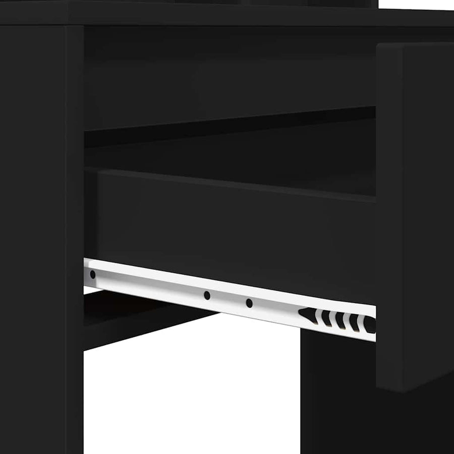 Slaapkamer Kaptafels Zwart 80 x 39,6 x 135 cm Bewerkt hout