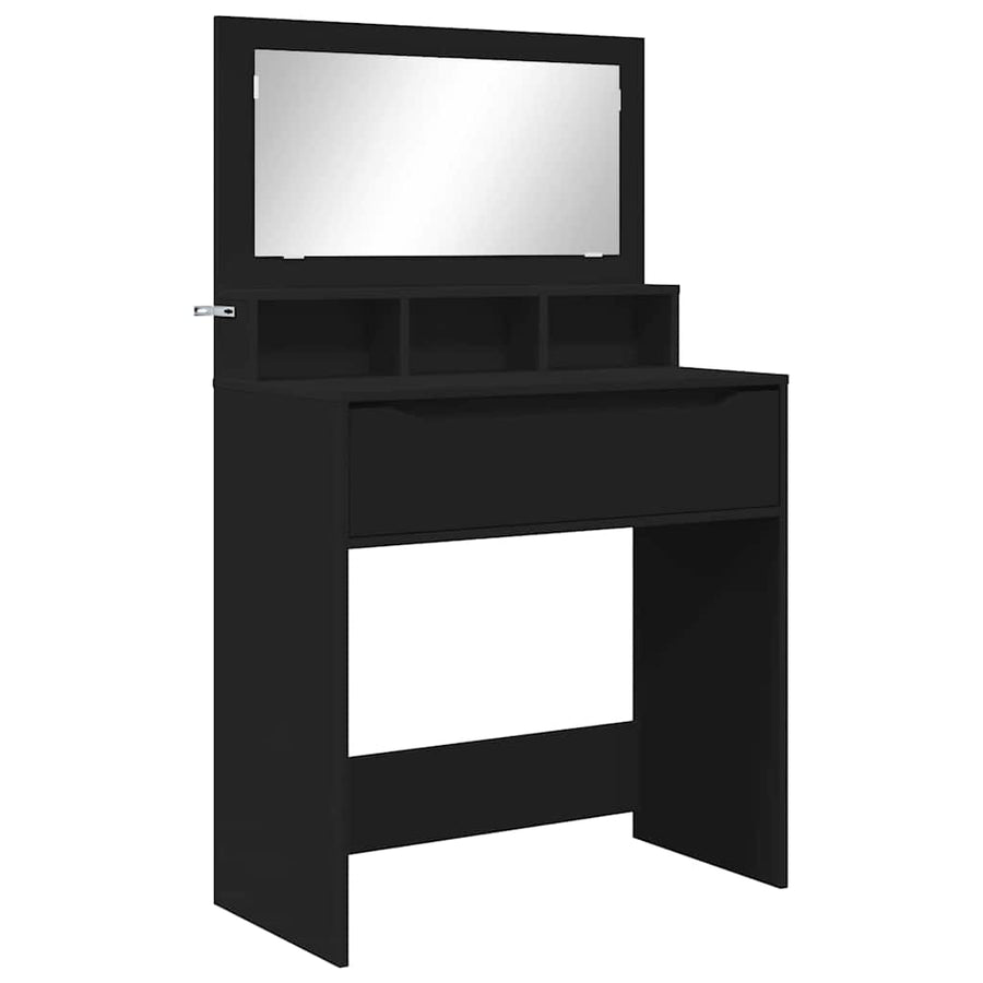 Slaapkamer Kaptafels Zwart 80 x 39,6 x 135 cm Bewerkt hout