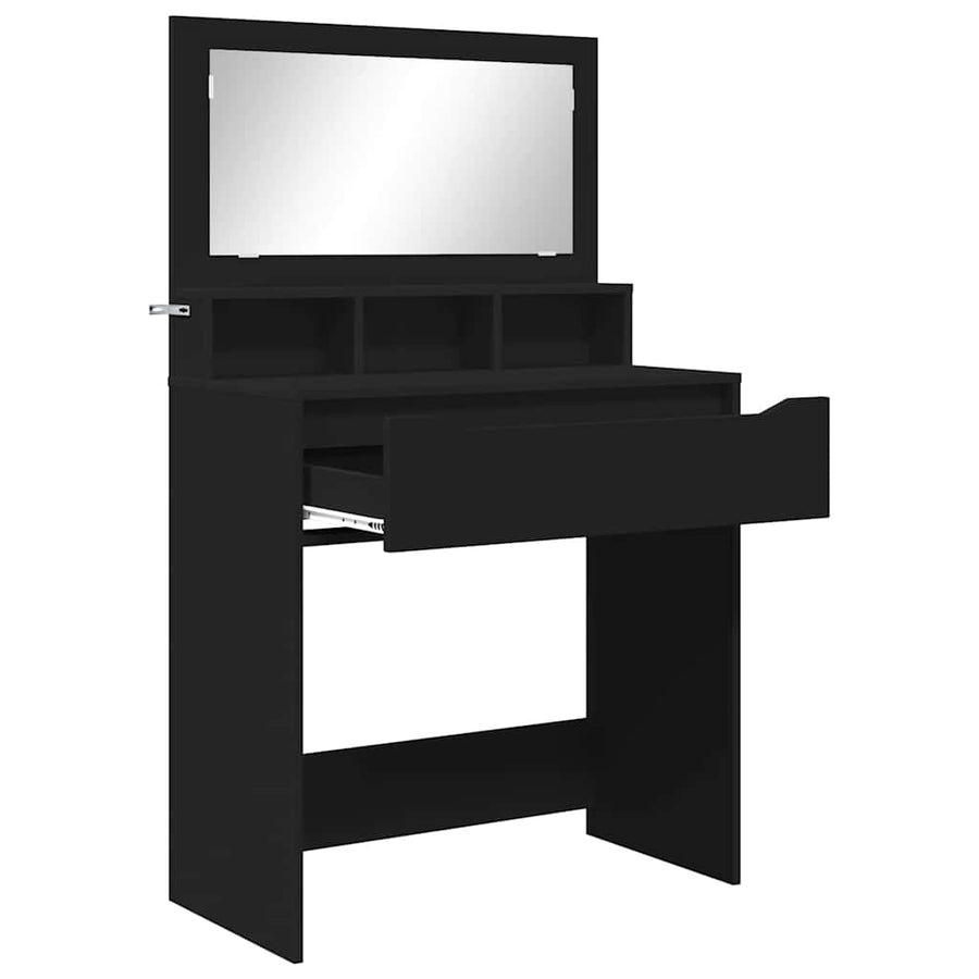 Slaapkamer Kaptafels Zwart 80 x 39,6 x 135 cm Bewerkt hout
