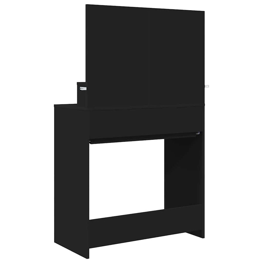 Slaapkamer Kaptafels Zwart 80 x 39,6 x 135 cm Bewerkt hout