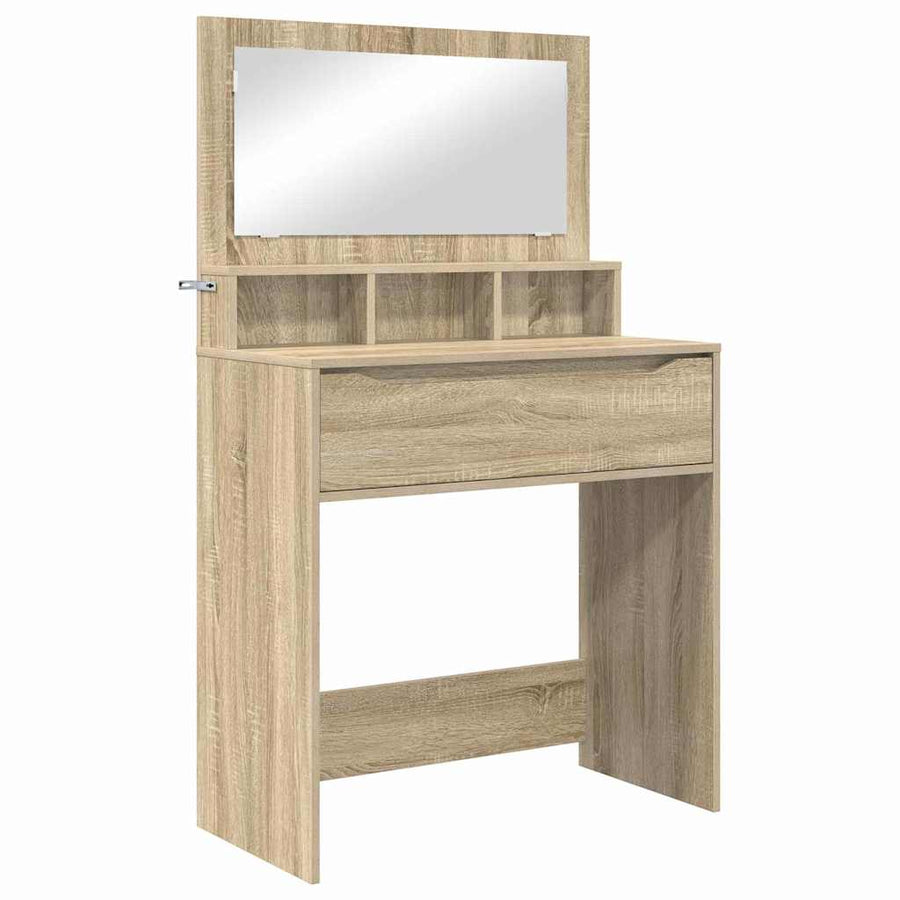 Slaapkamer Kaptafels met lade Sonoma Eiken 80 x 39,6 x 135 cm