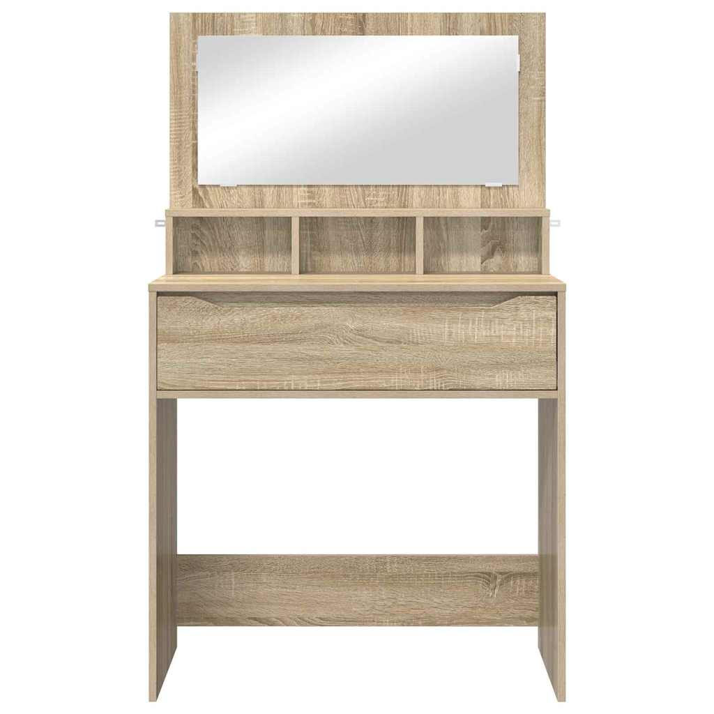Slaapkamer Kaptafels met lade Sonoma Eiken 80 x 39,6 x 135 cm