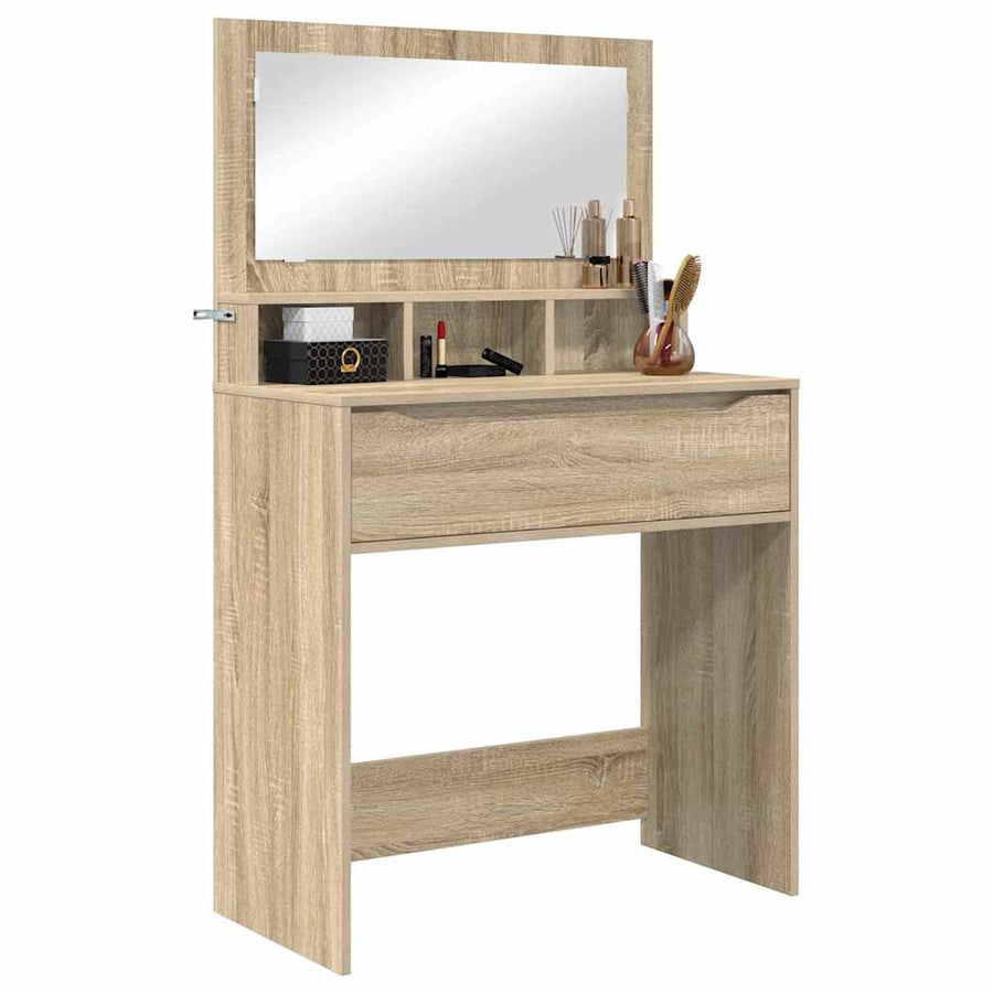 Slaapkamer Kaptafels met lade Sonoma Eiken 80 x 39,6 x 135 cm