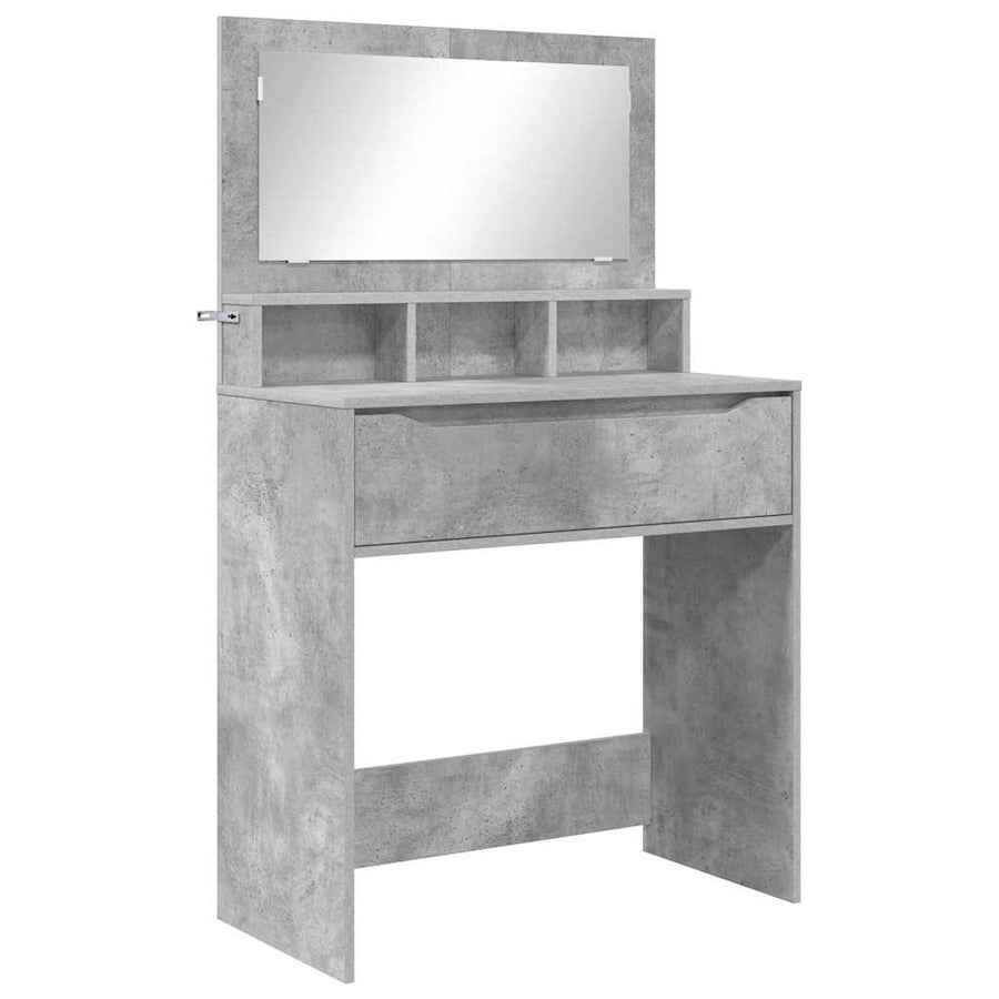 Slaapkamer Kaptafels met lade Beton Grijs 80 x 39,6 x 135 cm