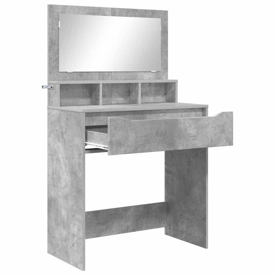Slaapkamer Kaptafels met lade Beton Grijs 80 x 39,6 x 135 cm
