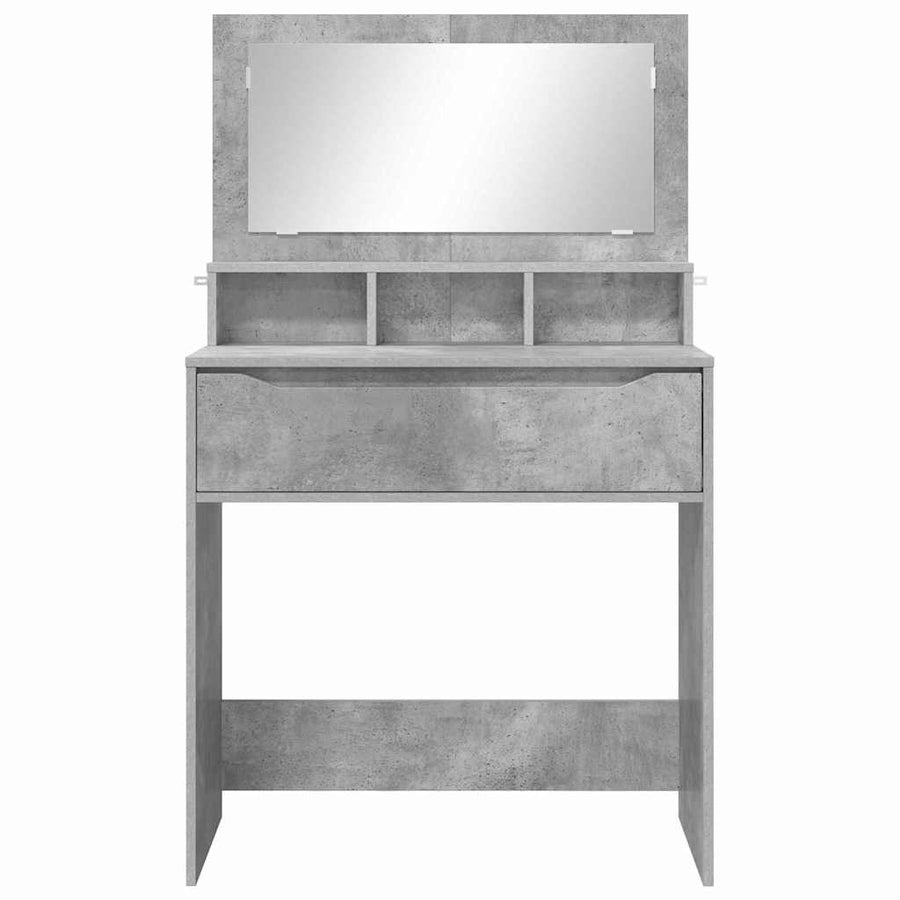 Slaapkamer Kaptafels met lade Beton Grijs 80 x 39,6 x 135 cm