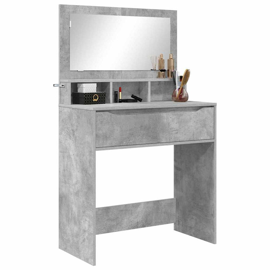 Slaapkamer Kaptafels met lade Beton Grijs 80 x 39,6 x 135 cm