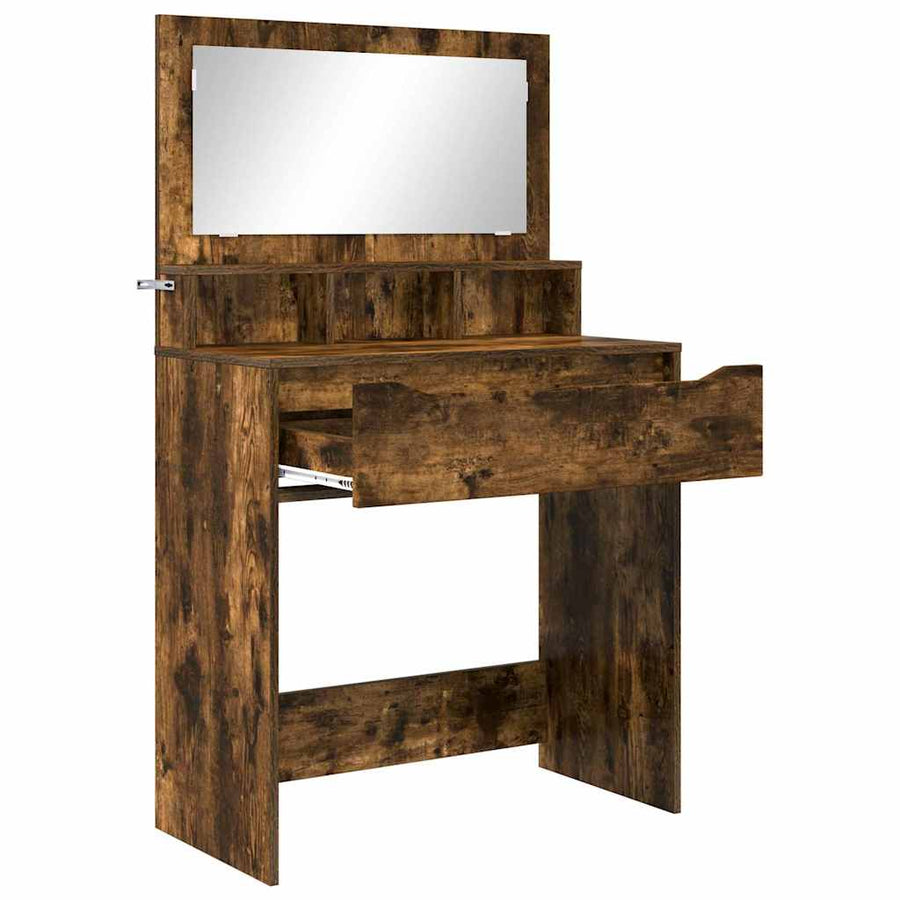 Slaapkamer Kaptafels met lade Gerookt eiken 80 x 39,6 x 135 cm