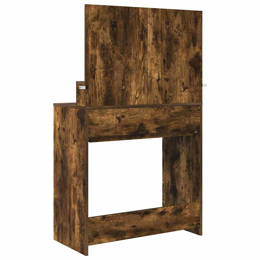 Slaapkamer Kaptafels met lade Gerookt eiken 80 x 39,6 x 135 cm