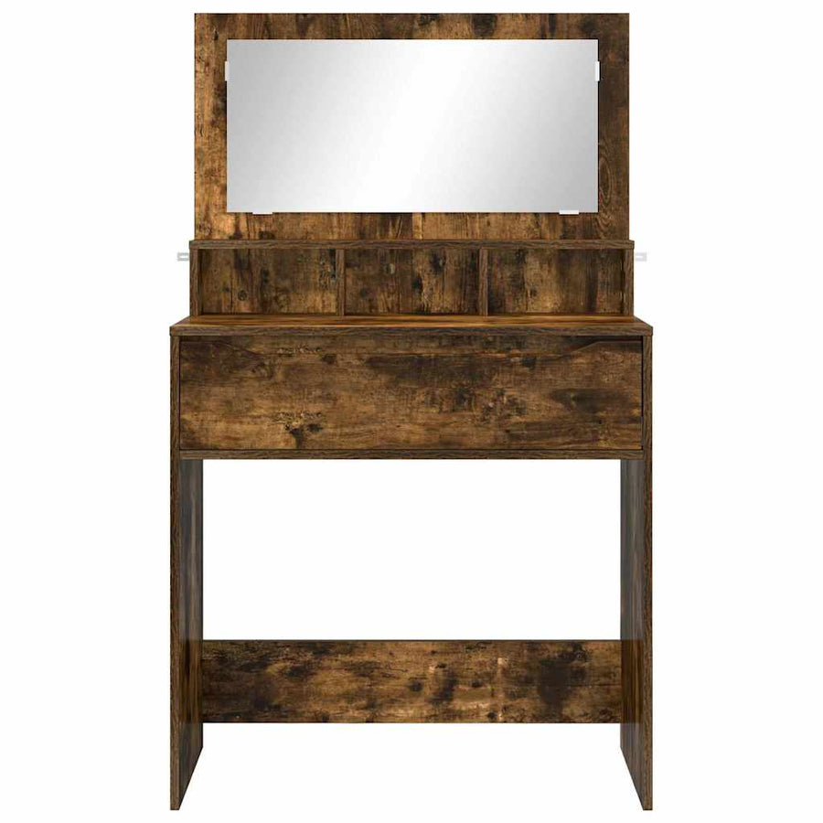 Slaapkamer Kaptafels met lade Gerookt eiken 80 x 39,6 x 135 cm