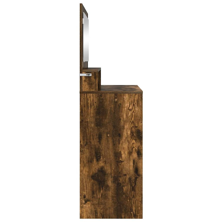 Slaapkamer Kaptafels met lade Gerookt eiken 80 x 39,6 x 135 cm