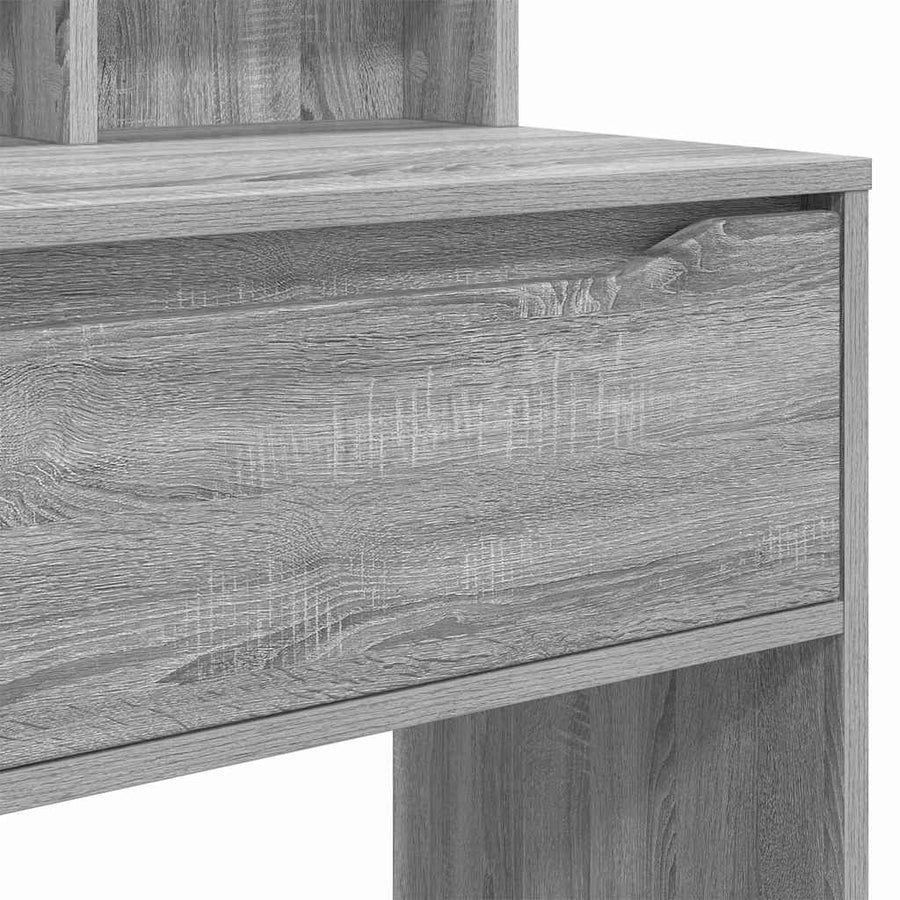 Slaapkamer Kaptafels met lade Grijs Sonoma 80 x 39,6 x 135 cm
