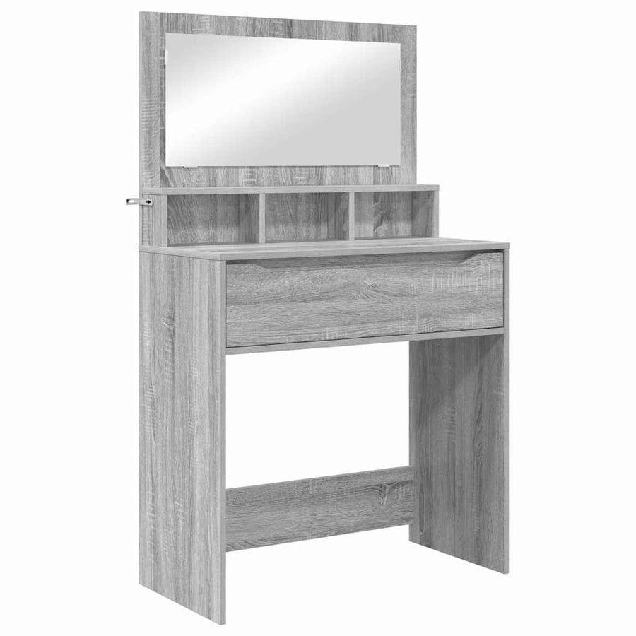 Slaapkamer Kaptafels met lade Grijs Sonoma 80 x 39,6 x 135 cm