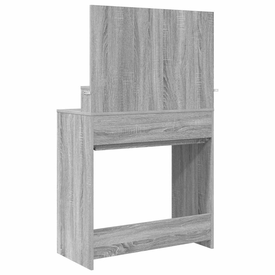Slaapkamer Kaptafels met lade Grijs Sonoma 80 x 39,6 x 135 cm