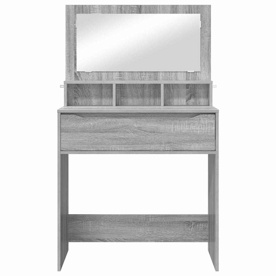 Slaapkamer Kaptafels met lade Grijs Sonoma 80 x 39,6 x 135 cm