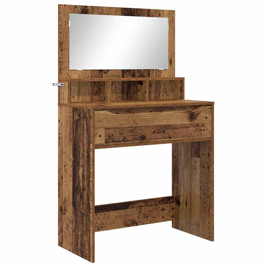 Slaapkamer Kaptafels Oud Hout 80 x 39,6 x 135 cm Bewerkt hout