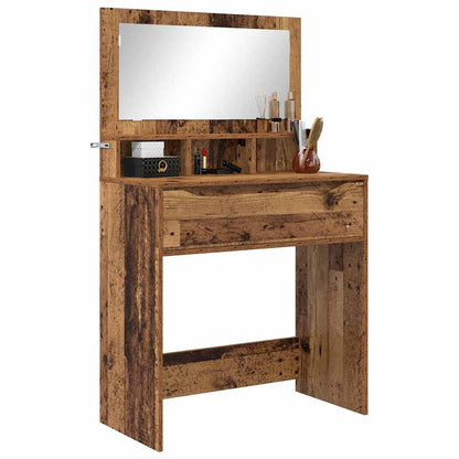 Slaapkamer Kaptafels Oud Hout 80 x 39,6 x 135 cm Bewerkt hout