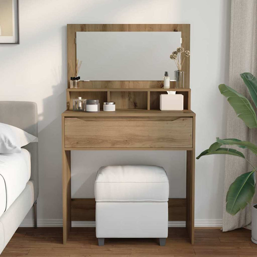 Slaapkamer Kaptafels met lade Artisan Eiken 80 x 39,6 x 135 cm