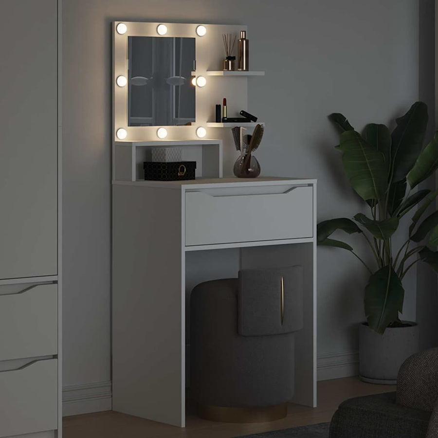 Slaapkamer Kaptafels Wit 80 x 39,6 x 135 cm Bewerkt hout