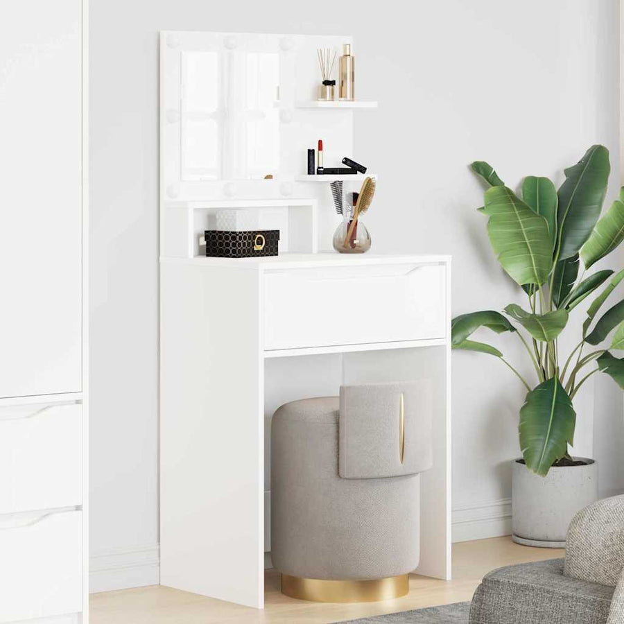 Slaapkamer Kaptafels Wit 80 x 39,6 x 135 cm Bewerkt hout