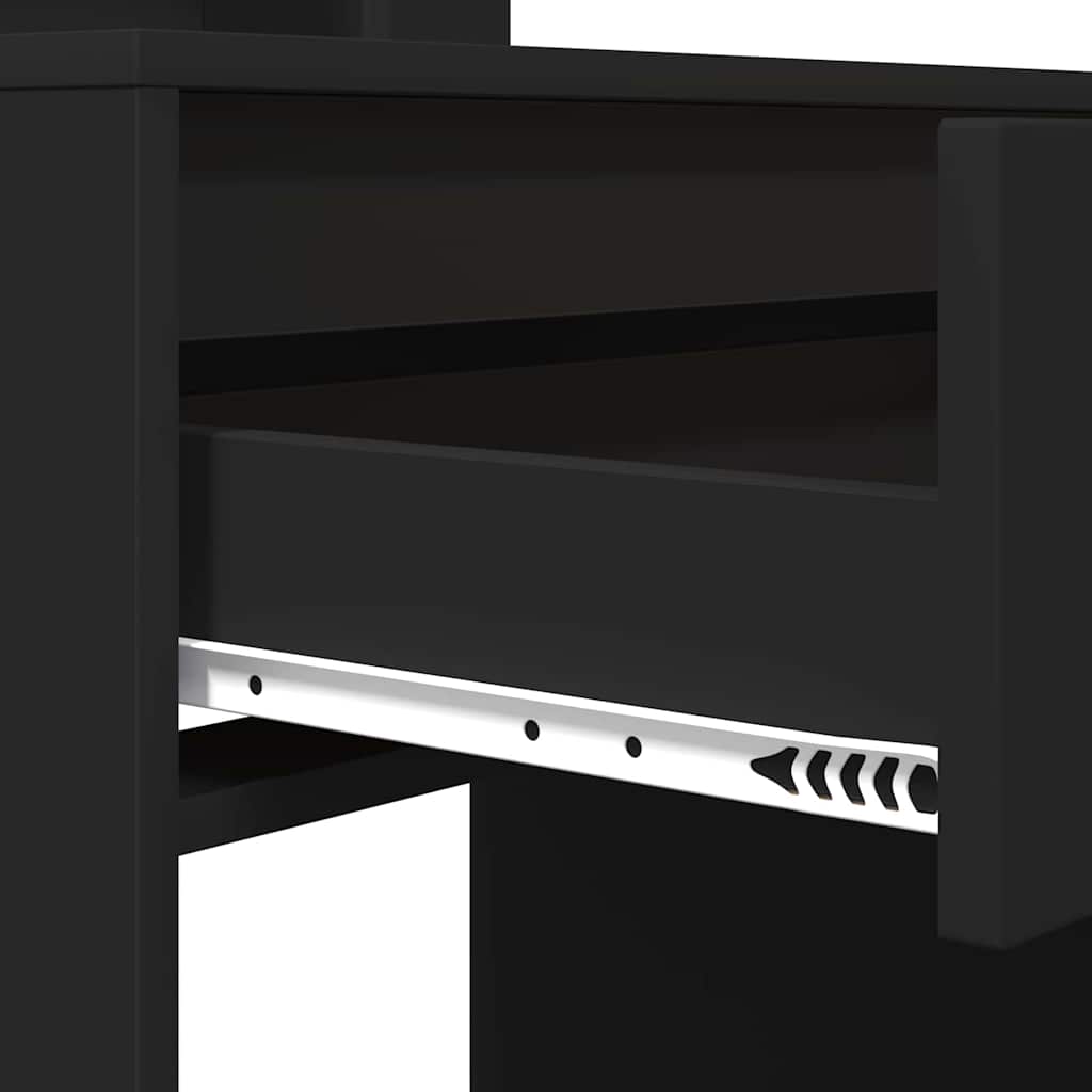 Slaapkamer Kaptafels Zwart 80 x 39,6 x 135 cm Bewerkt hout