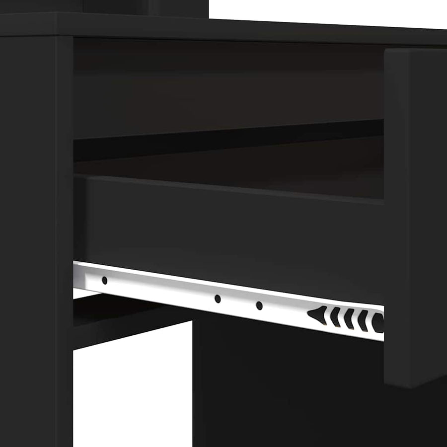 Slaapkamer Kaptafels Zwart 80 x 39,6 x 135 cm Bewerkt hout