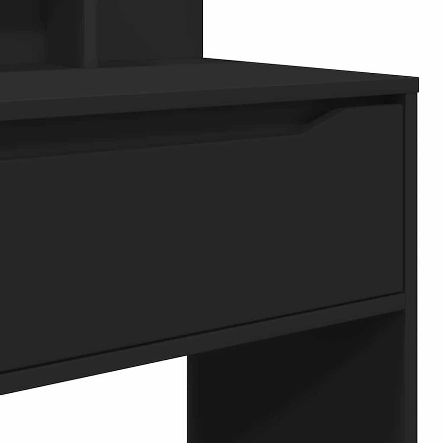 Slaapkamer Kaptafels Zwart 80 x 39,6 x 135 cm Bewerkt hout