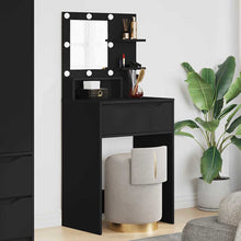 Slaapkamer Kaptafels Zwart 80 x 39,6 x 135 cm Bewerkt hout