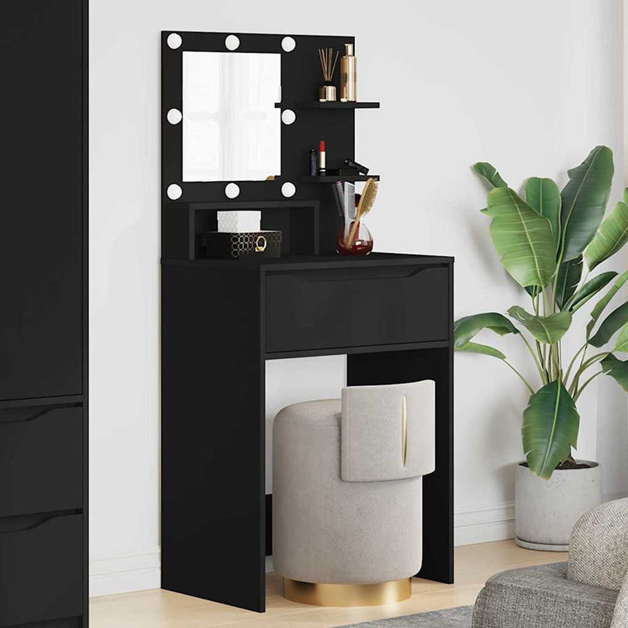 Slaapkamer Kaptafels Zwart 80 x 39,6 x 135 cm Bewerkt hout
