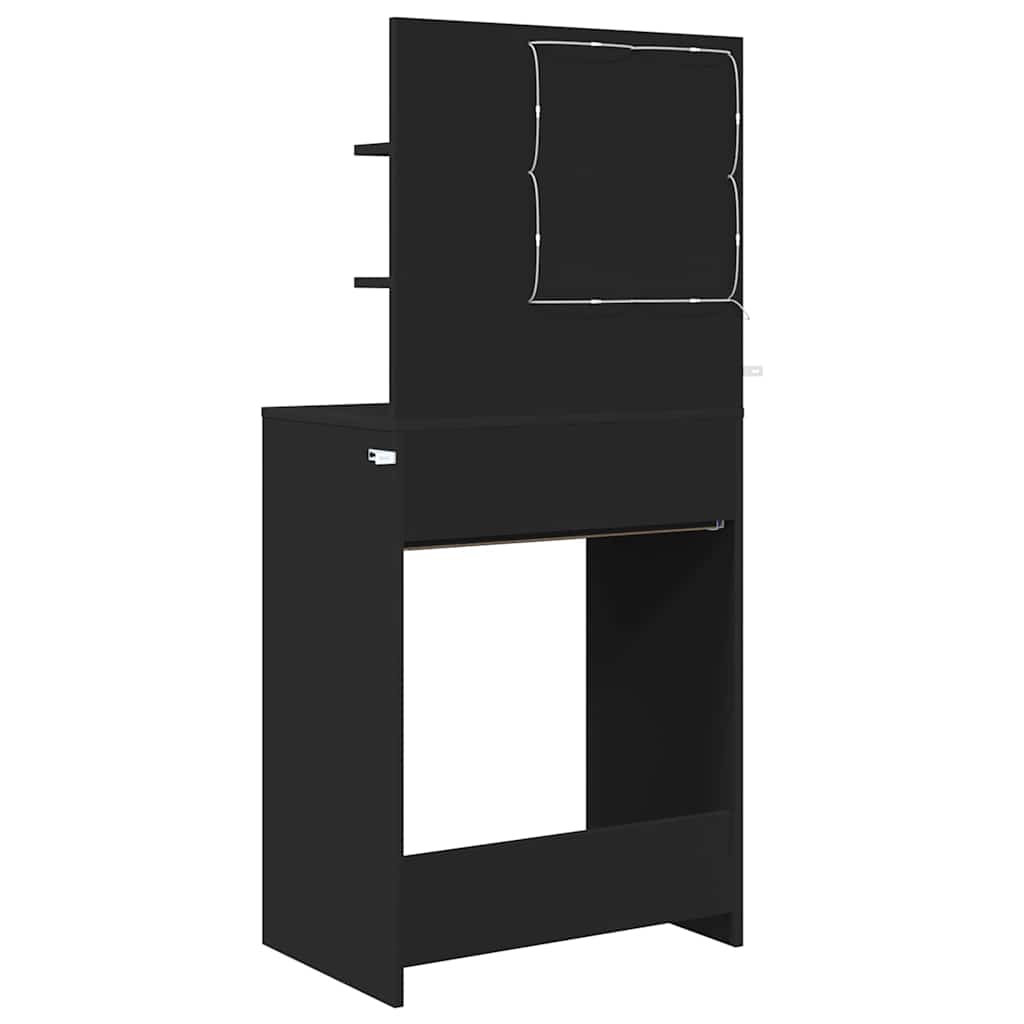 Slaapkamer Kaptafels Zwart 80 x 39,6 x 135 cm Bewerkt hout