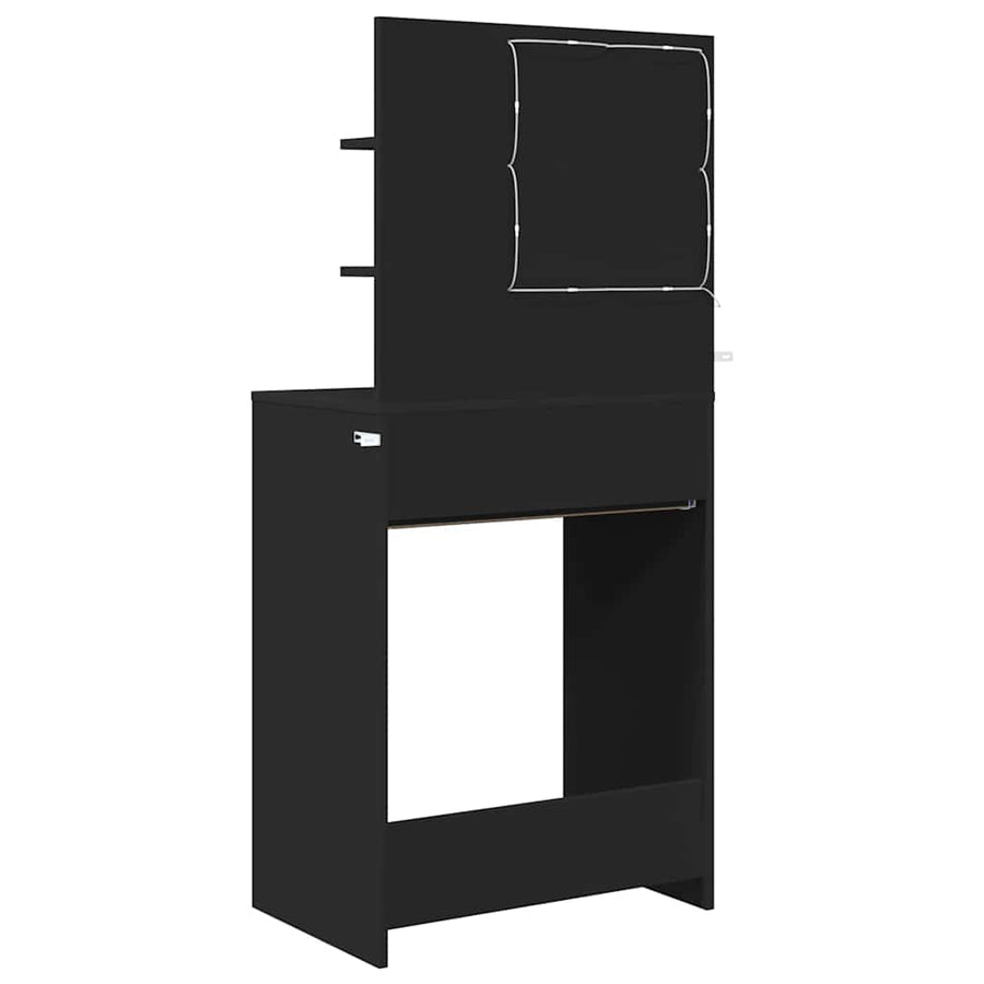 Slaapkamer Kaptafels Zwart 80 x 39,6 x 135 cm Bewerkt hout