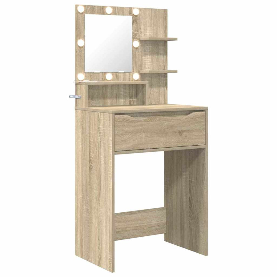 Slaapkamer Kaptafels met lade Sonoma Eiken 80 x 39,6 x 135 cm