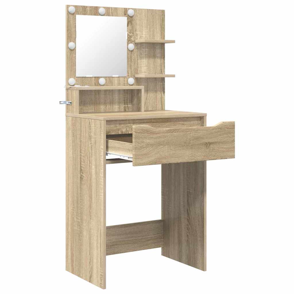 Slaapkamer Kaptafels met lade Sonoma Eiken 80 x 39,6 x 135 cm