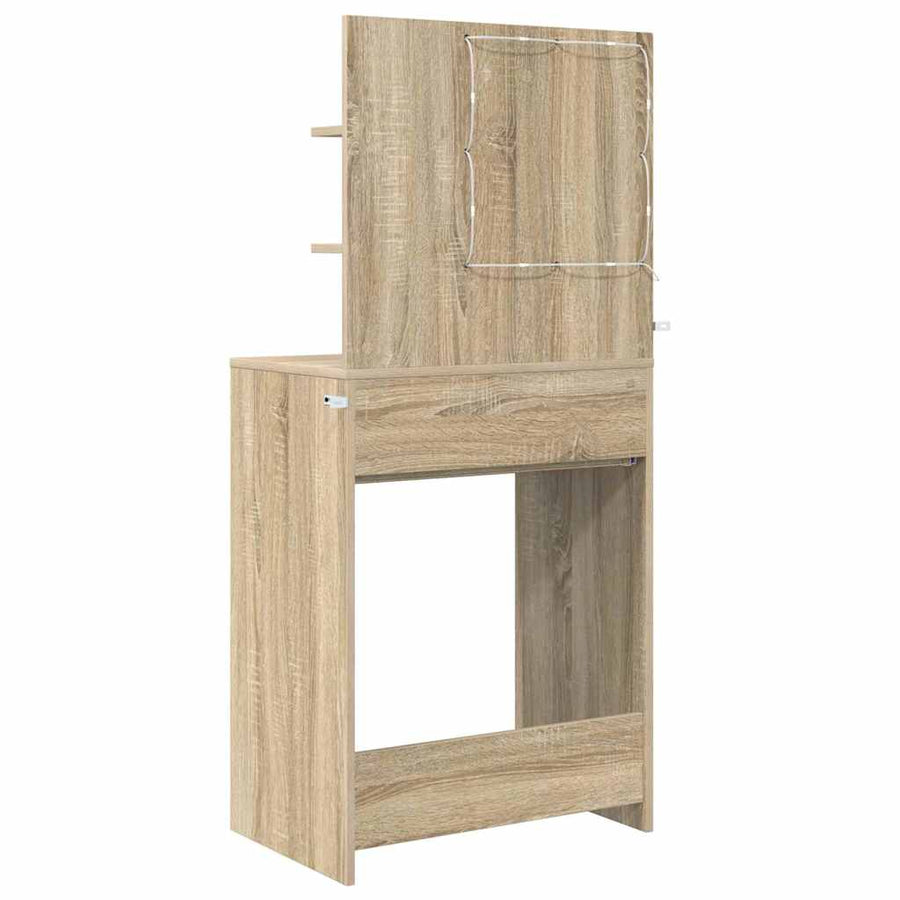 Slaapkamer Kaptafels met lade Sonoma Eiken 80 x 39,6 x 135 cm