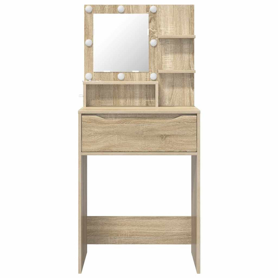 Slaapkamer Kaptafels met lade Sonoma Eiken 80 x 39,6 x 135 cm