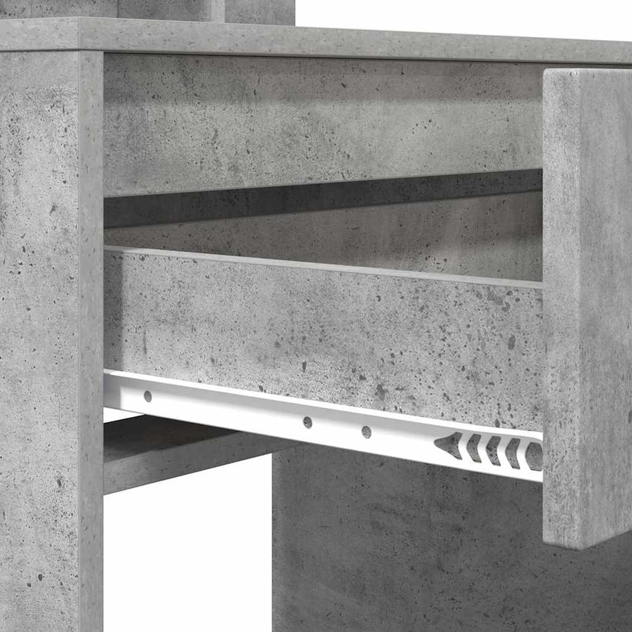 Slaapkamer Kaptafels met lade Beton Grijs 80 x 39,6 x 135 cm