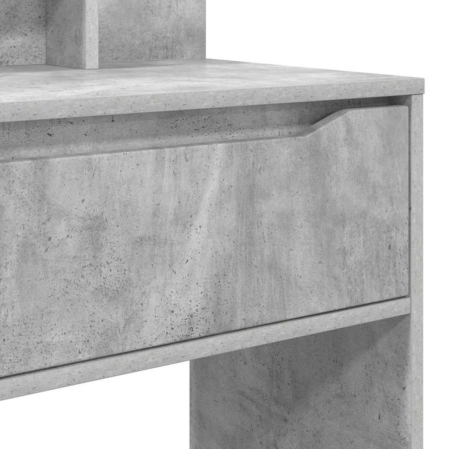 Slaapkamer Kaptafels met lade Beton Grijs 80 x 39,6 x 135 cm