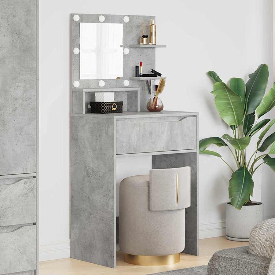 Slaapkamer Kaptafels met lade Beton Grijs 80 x 39,6 x 135 cm