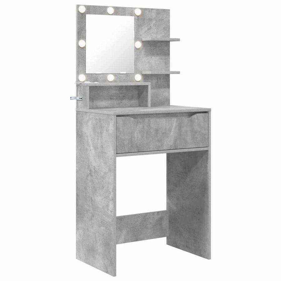 Slaapkamer Kaptafels met lade Beton Grijs 80 x 39,6 x 135 cm