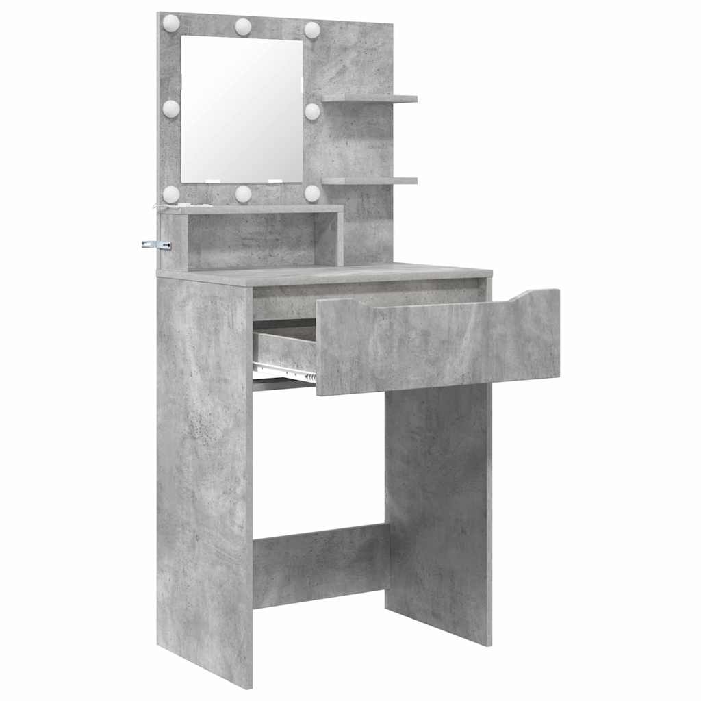 Slaapkamer Kaptafels met lade Beton Grijs 80 x 39,6 x 135 cm