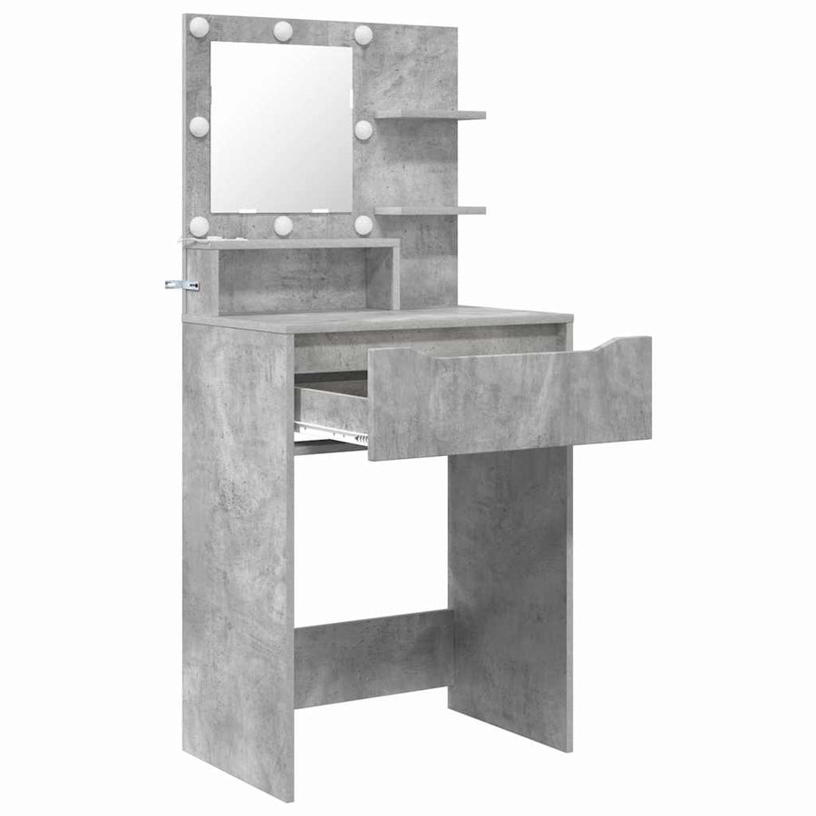 Slaapkamer Kaptafels met lade Beton Grijs 80 x 39,6 x 135 cm