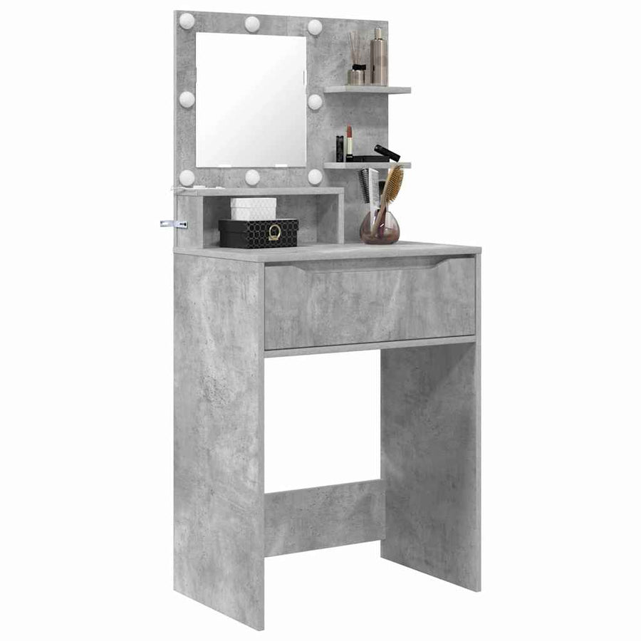 Slaapkamer Kaptafels met lade Beton Grijs 80 x 39,6 x 135 cm