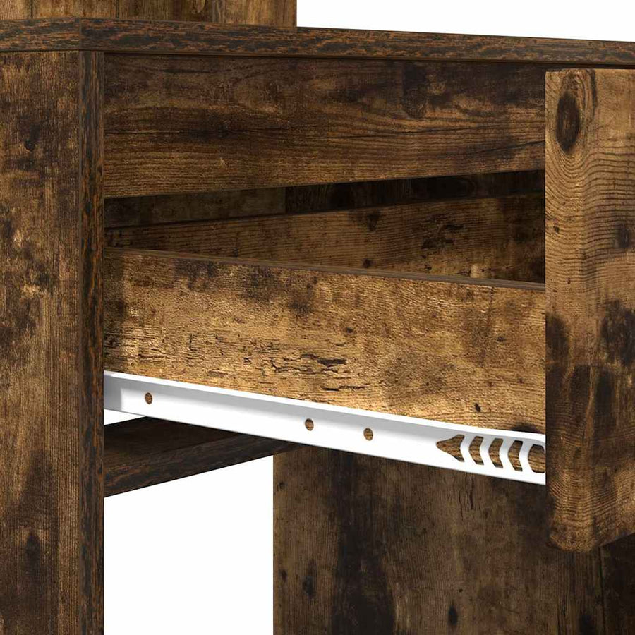 Slaapkamer Kaptafels met lade Gerookt eiken 80 x 39,6 x 135 cm