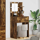 Bedroom Dressing Tables with Drawer Smoked Oak 80 x 39.6 x 135 cm
