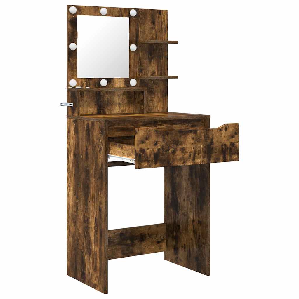 Slaapkamer Kaptafels met lade Gerookt eiken 80 x 39,6 x 135 cm