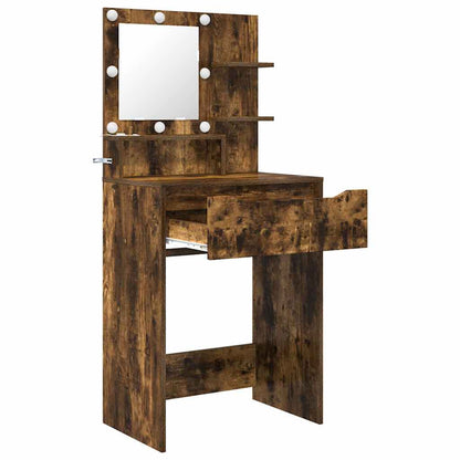 Slaapkamer Kaptafels met lade Gerookt eiken 80 x 39,6 x 135 cm