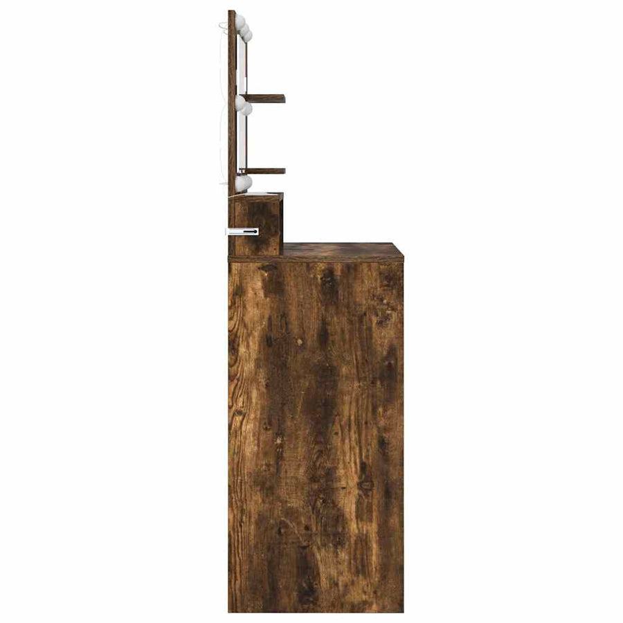 Slaapkamer Kaptafels met lade Gerookt eiken 80 x 39,6 x 135 cm