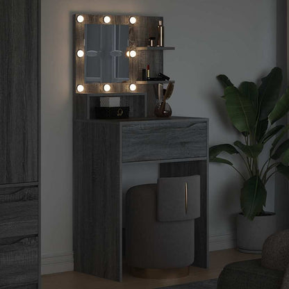 Slaapkamer Kaptafels met lade Grijs Sonoma 80 x 39,6 x 135 cm